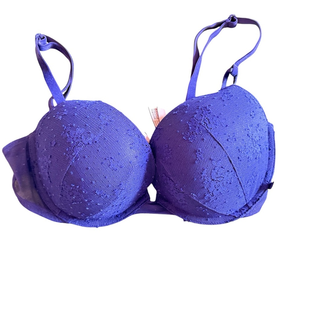 Victoria's Secret Deep Blue Textured Bra